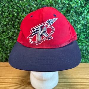 Vintage Rare NBA Houston Rockets Logo 7 Two Tone Snapback Hat Cap Vintage
